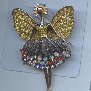 Brand new on card, Betsey Johnston Fairy Brooch or Pendant